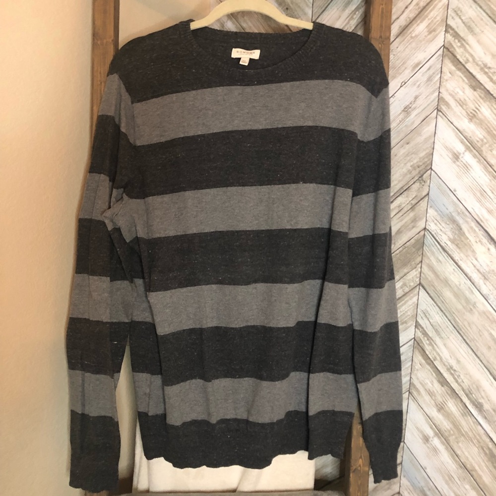 Sonoma Men’s black and grey knit sweater size XL